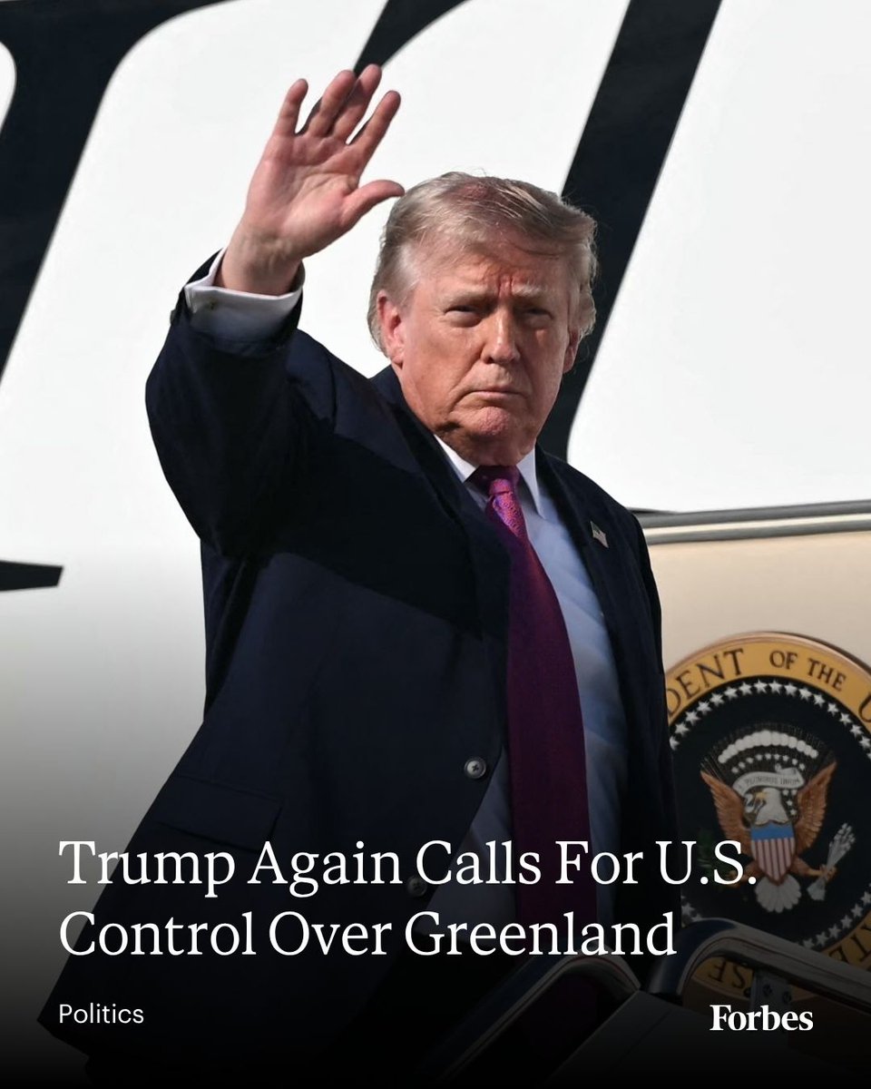 Forbes's tweet photo. President Donald Trump once again called for the U.S. to control Greenland, telling reporters the ongoing dispute of the Danish autonomous territory was “what hurt my relationship with NATO” before implying the U.S. could pull troops out of Europe in the future.
Read more: https://t.co/EqdLXp6BqW
Photo: Mandel Ngan/AFP via Getty Images