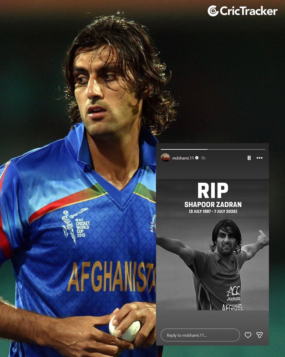Cricketracker's tweet photo. Mohammed Shami pays tribute to Shapoor Zardan, sharing a heartfelt "RIP" on his Instagram story🙏🕊️

#MohammadShami #ShapoorZardan https://t.co/Q4sZpQk0Mx