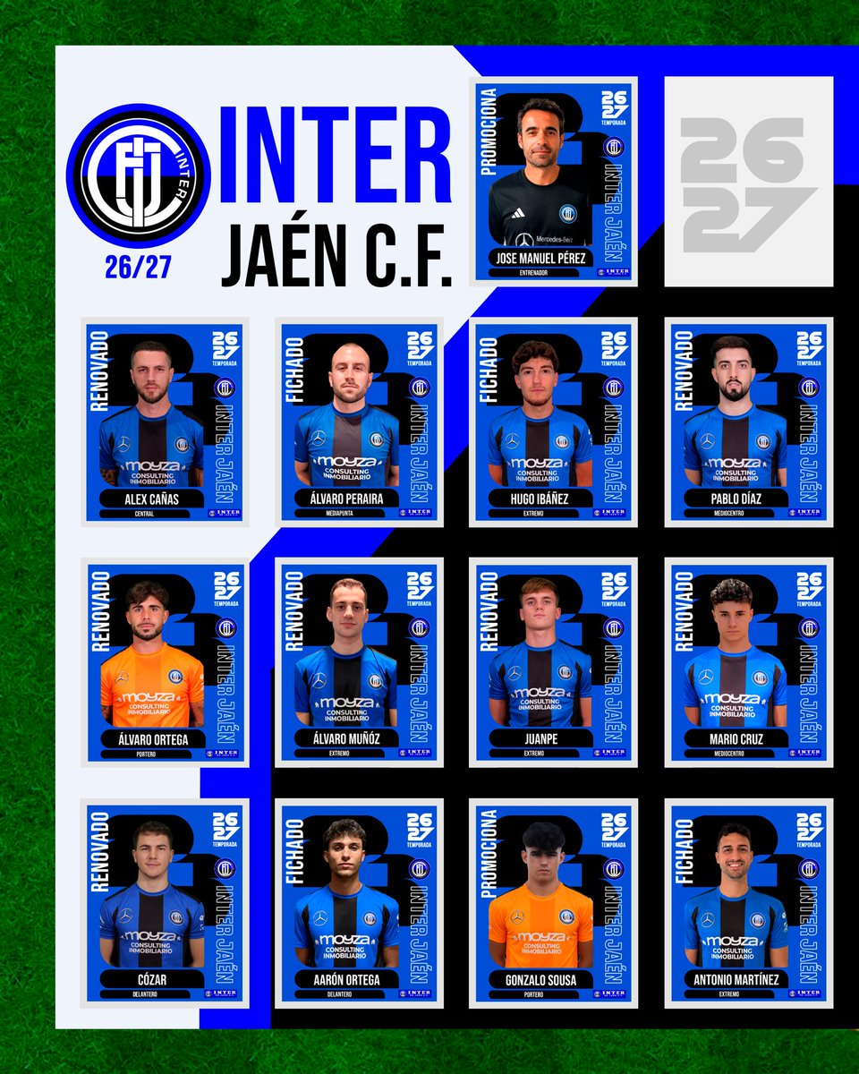 InterJaen's tweet photo. 🔵⚫️ 𝐓𝐄𝐌𝐏𝐎𝐑𝐀𝐃𝐀 𝟐𝟎𝟐𝟔-𝟐𝟎𝟐𝟕

➡️ Damos la bienvenida a Juan Antonio Barrio, que se incorpora a nuestro proyecto para la temporada 2026/27

⚽ Lateral y central de 25 años, llega para reforzar nuestra línea defensiva con polivalencia, compromiso y solidez 💪🏻 https://t.co/aYT89i8Grb