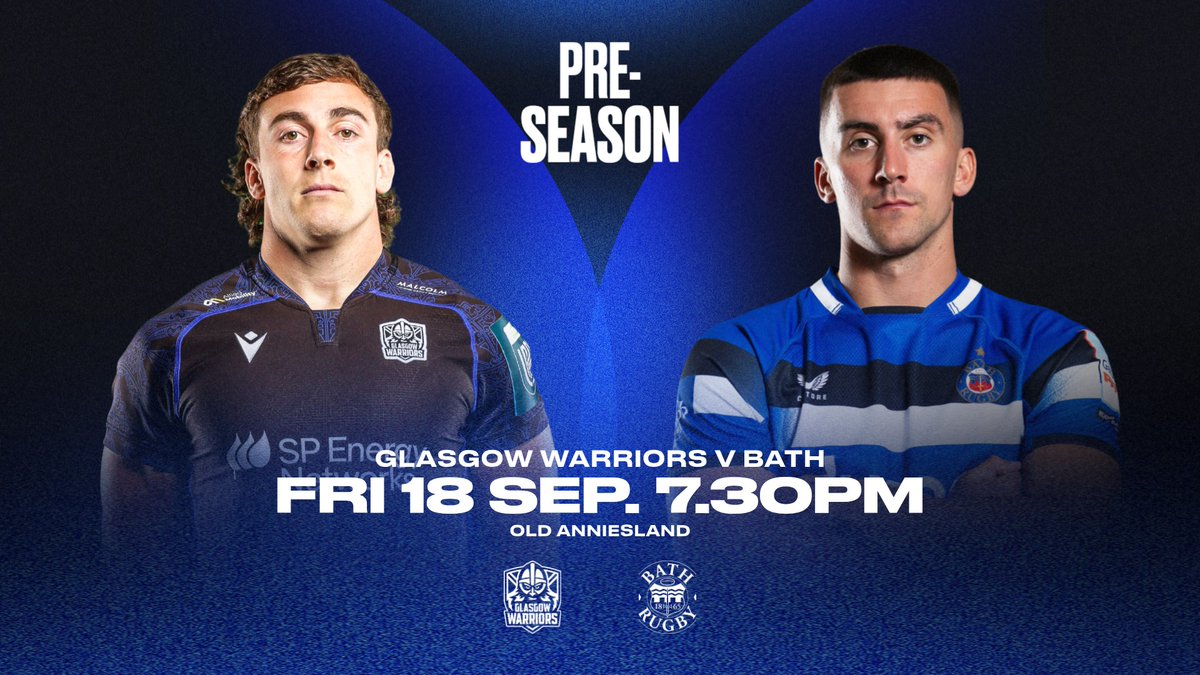 GlasgowWarriors's tweet photo. Glasgow Warriors will prepare for the 2026/27 campaign with a home pre-season fixture against @BathRugby on Friday 18 September at Old Anniesland, with kick-off scheduled for 7.30pm.

📰 https://t.co/FU1Z28UiIu https://t.co/Izl788dDL1