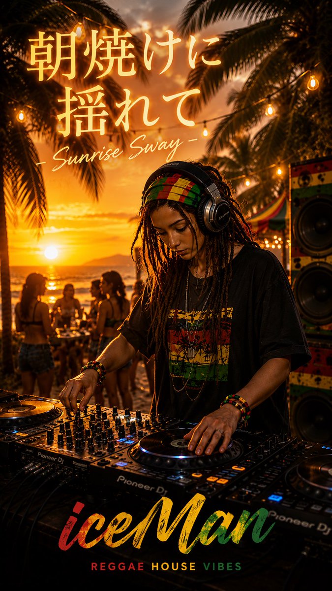 IceMan24432434's tweet photo. 朝焼けに溶けていく、心地よいReggae House。
女性デュエットのやさしいハモリと、ゆったり揺れるレゲエ×ハウスのグルーヴ。
焚き火の余韻から朝へ向かう、チルで温かい一曲です。
「朝焼けに揺れて - Sunrise Sway -」
https://t.co/e2mPqRnO0D
#朝レゲエ
#ReggaeHouse
#reggae
#レゲエ https://t.co/Y1ZDAQJVek