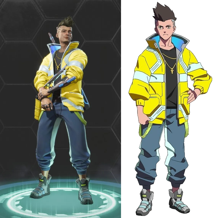 HYPERMYSTx's tweet photo. CYBERPUNK X APEX DAVID SKIN  

 • In-game Vs Original https://t.co/xbzoepYIMb