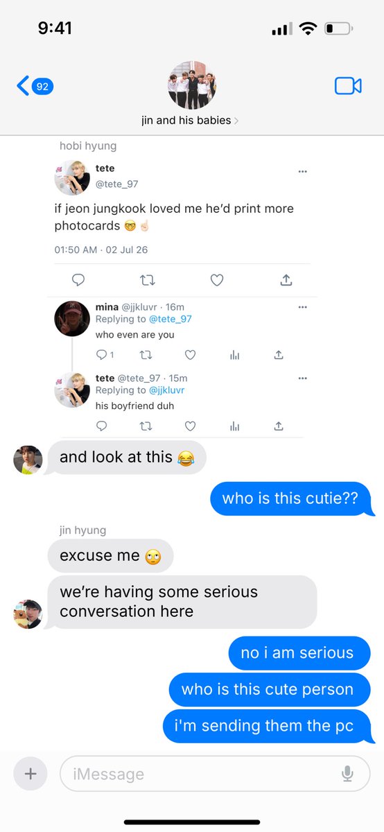 gukief4iry's tweet photo. #taekookau where taehyung is desperate for a rare jungkook photocard and someone anonymously offers to send it to him after seeing the pretty boy behind the account. Taehyung has however watched enough crime documentaries to know that ‘free pc’ is exactly how people disappear. https://t.co/LbyjdZASrV