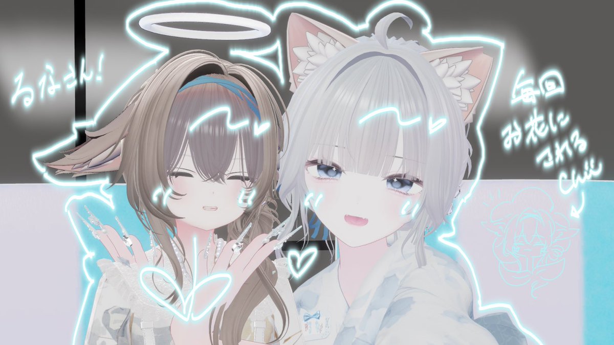 Chii3da4's tweet photo. アフターおじゃましました！今度はねこみゃと一緒に会いに行きますっ🩵🐾
るなさんかわいい〜〜〜っっっ！！
本営業ほんとうに行きたいよぉぉ߹~߹

#VRCだいにゃー https://t.co/sKc5Mwsxg6