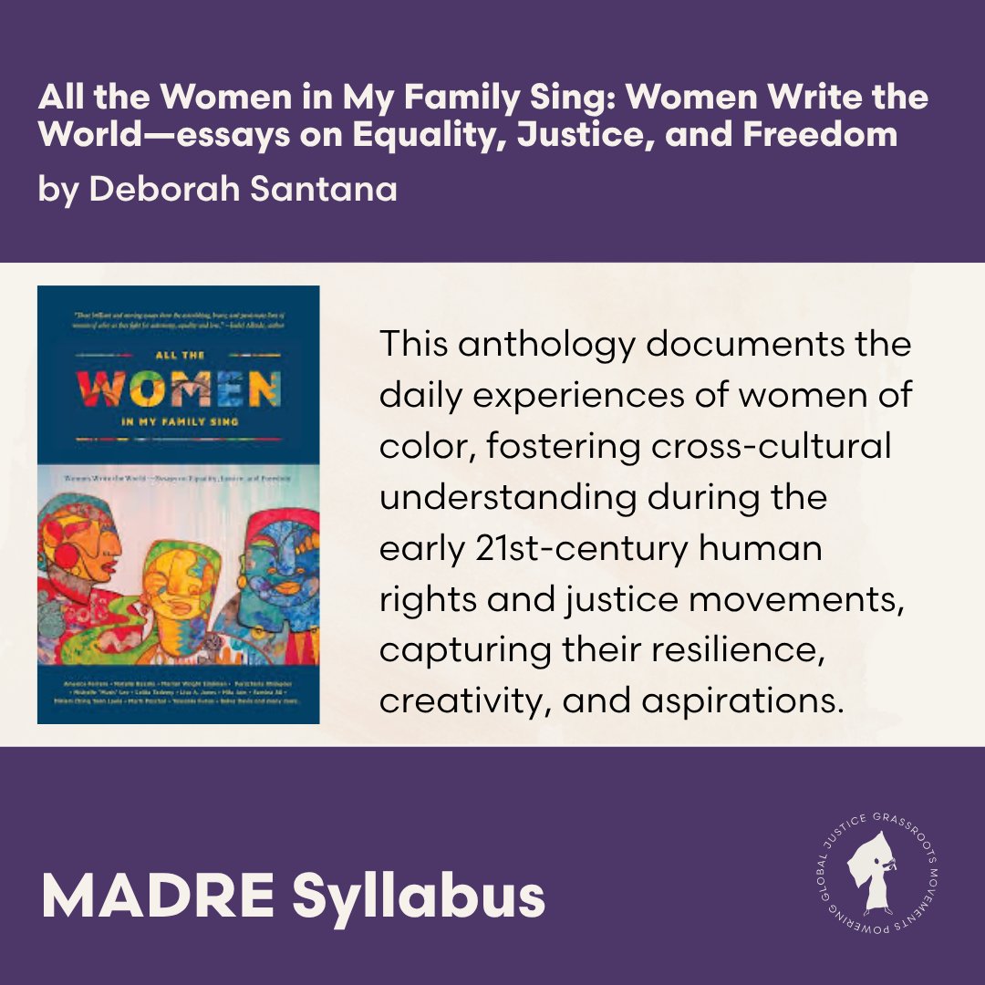 MADREspeaks's tweet photo. With our July must-reads, learn from a wide range of global voices who present, question, and reimagine the experiences people face in oppressive systems, and how we can join movements to work against them and challenge US-centric narratives of collective freedom. https://t.co/QipMg3Nyt9