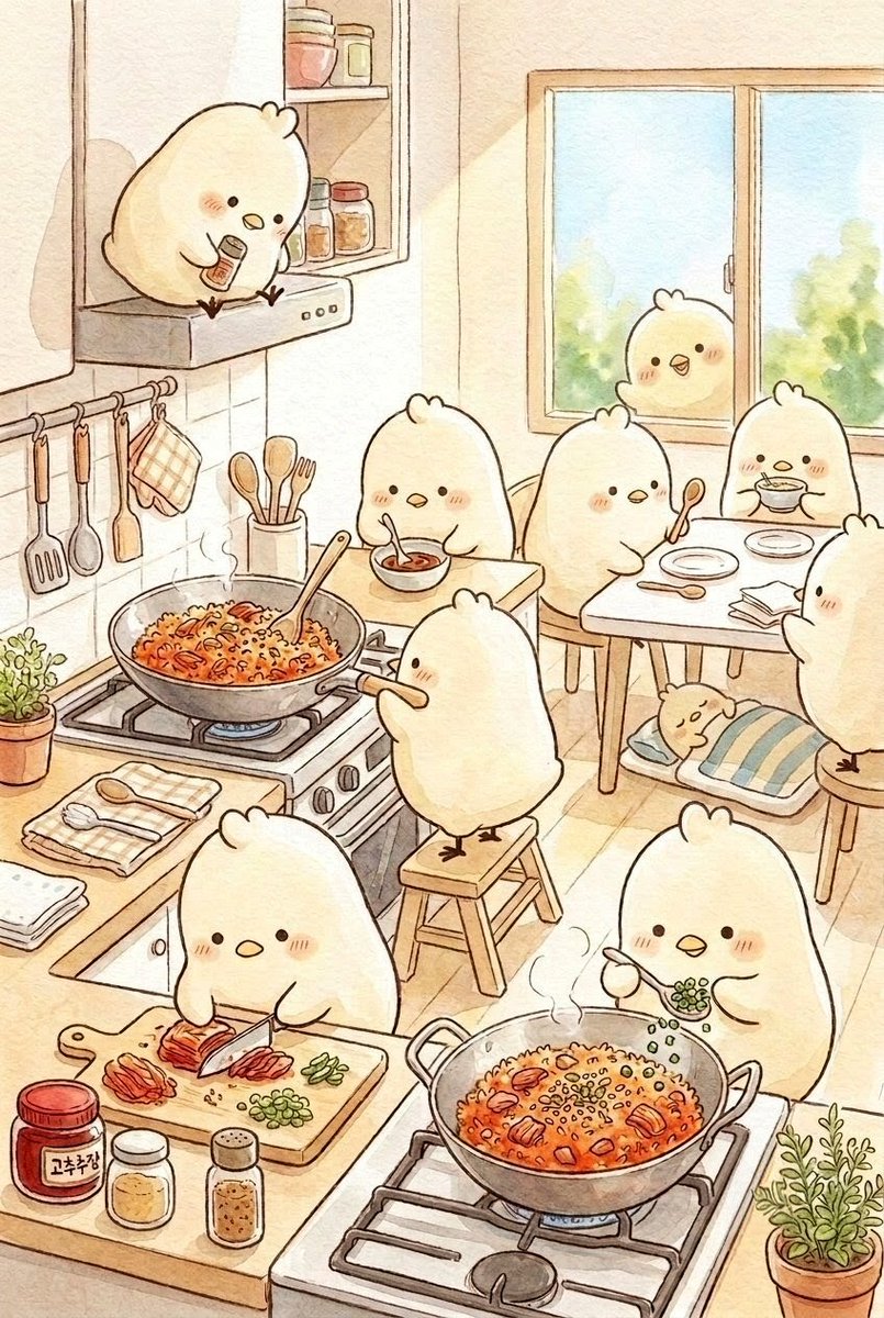 NiwatoriMochi's tweet photo. おはようございます🔆
にわとりもちとキムチチャーハン
上から狙いを定める
 #AIイラスト  #AIart️️️️️️️️️️️️️️️️️️️️️️️️️️️️️️️️️️️️️️️️️️️️️️️️️️️ https://t.co/BHo1uW11FG
