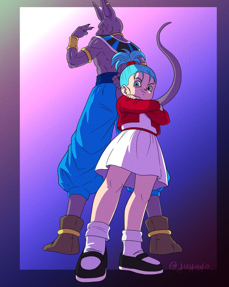 DaishinkanWaifu's tweet photo. God of Destruction is my baby sitter. 🫸🏻🟣

Beerus &amp; Bra / Bulla https://t.co/ENPPoVuOQ6