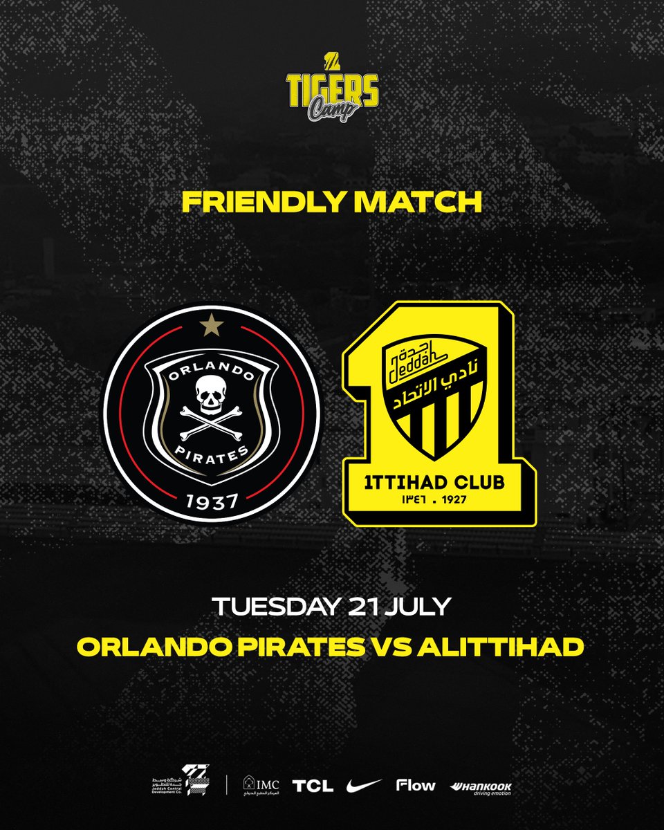 iDiskiTimes's tweet photo. 𝗣𝗜𝗥𝗔𝗧𝗘𝗦 𝗢𝗣𝗣𝗢𝗡𝗘𝗡𝗧𝗦 ☠️

Orlando Pirates will face Saudi Pro League giants Al Ittihad in a friendly match during their training camp in Europe. https://t.co/KT2gwBVEXp