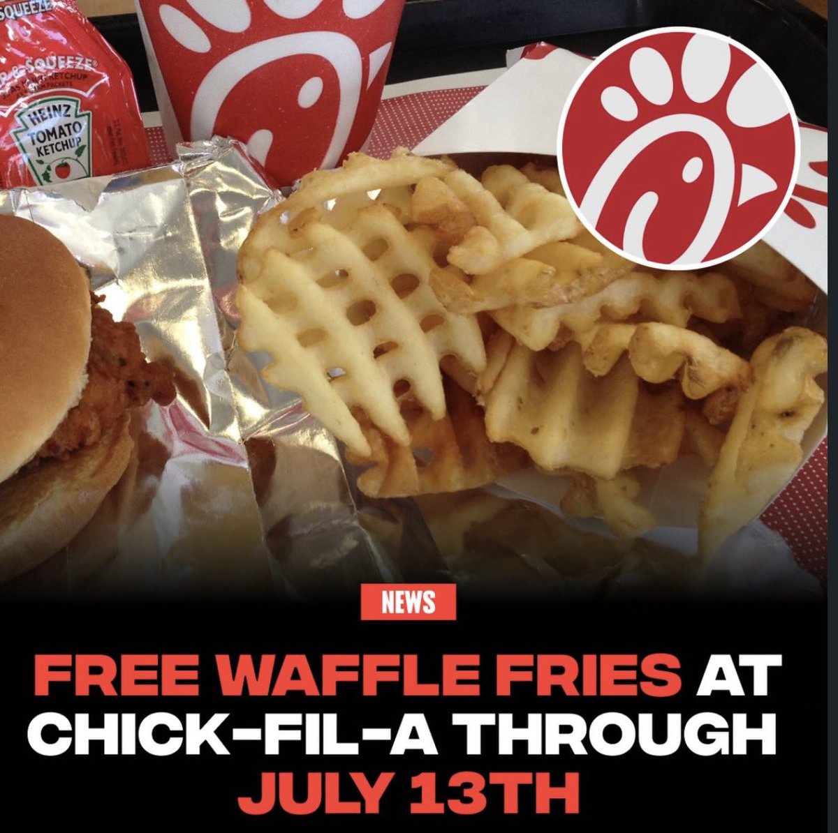 ShopTheLoop's tweet photo. Free Fries At Chick Fil A  7/7 - 7/13

All you have to do is have the App and play the game to receive your reward! 

Located at @ShopTheLoop 

3208 N. John Young Parkway
Kissimmee, FL 34741 https://t.co/wPQ5K308F8
