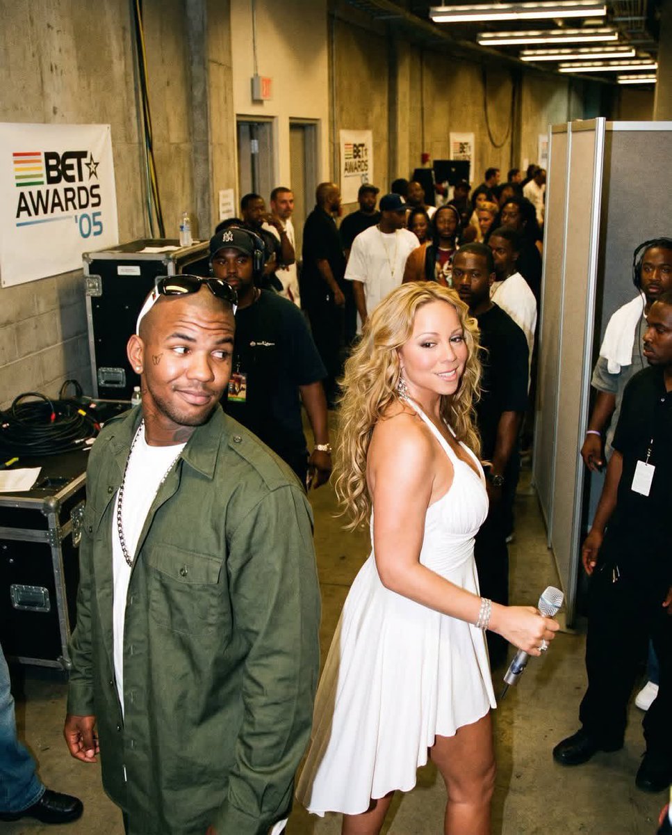 charlesmore25's tweet photo. rapper The Game and Mariah Carey at the 2005 BET Awards https://t.co/8sidkLKaCa