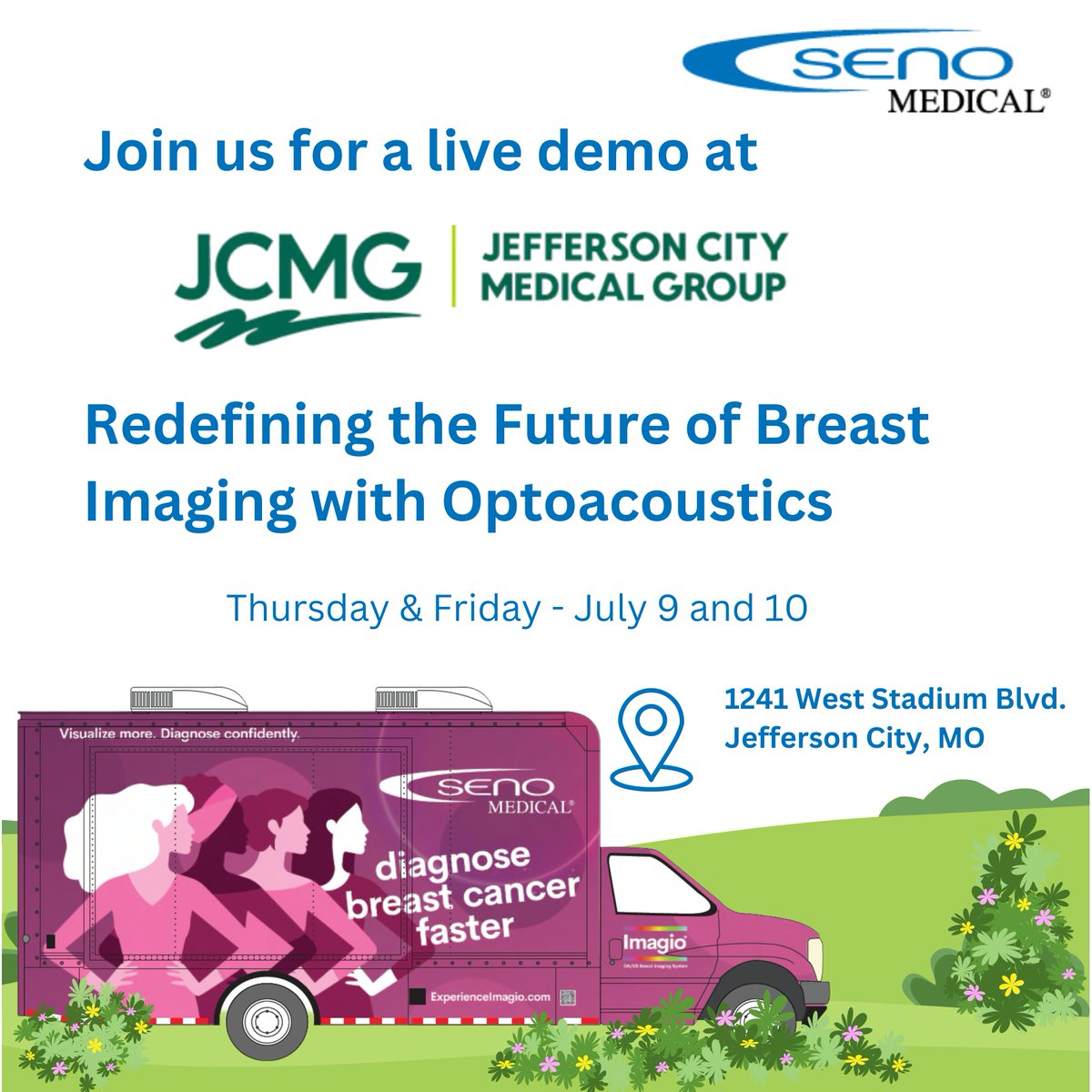 senomedical's tweet photo. Imagio® is in Jefferson City! Request a demo to experience how opto-acoustics is advancing confidence in breast diagnostics. 

#Imagio #breastcancer #optoacoustics #photoacoustics #womansimaging #womanshealth #BreastHealth #Radiology #SenoMedical #MedicalImaging #BreastImaging https://t.co/uNA2MJsaSP