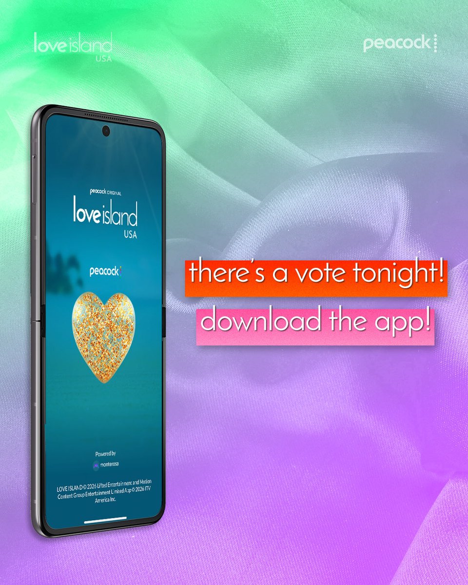 loveislandusa's tweet photo. A very important vote is happening tonight 🥳 Download the official #LoveIslandUSA app and register AHEAD of time so you're ready ✨ 
https://t.co/hkE3DAUC6A https://t.co/clrUigihzf