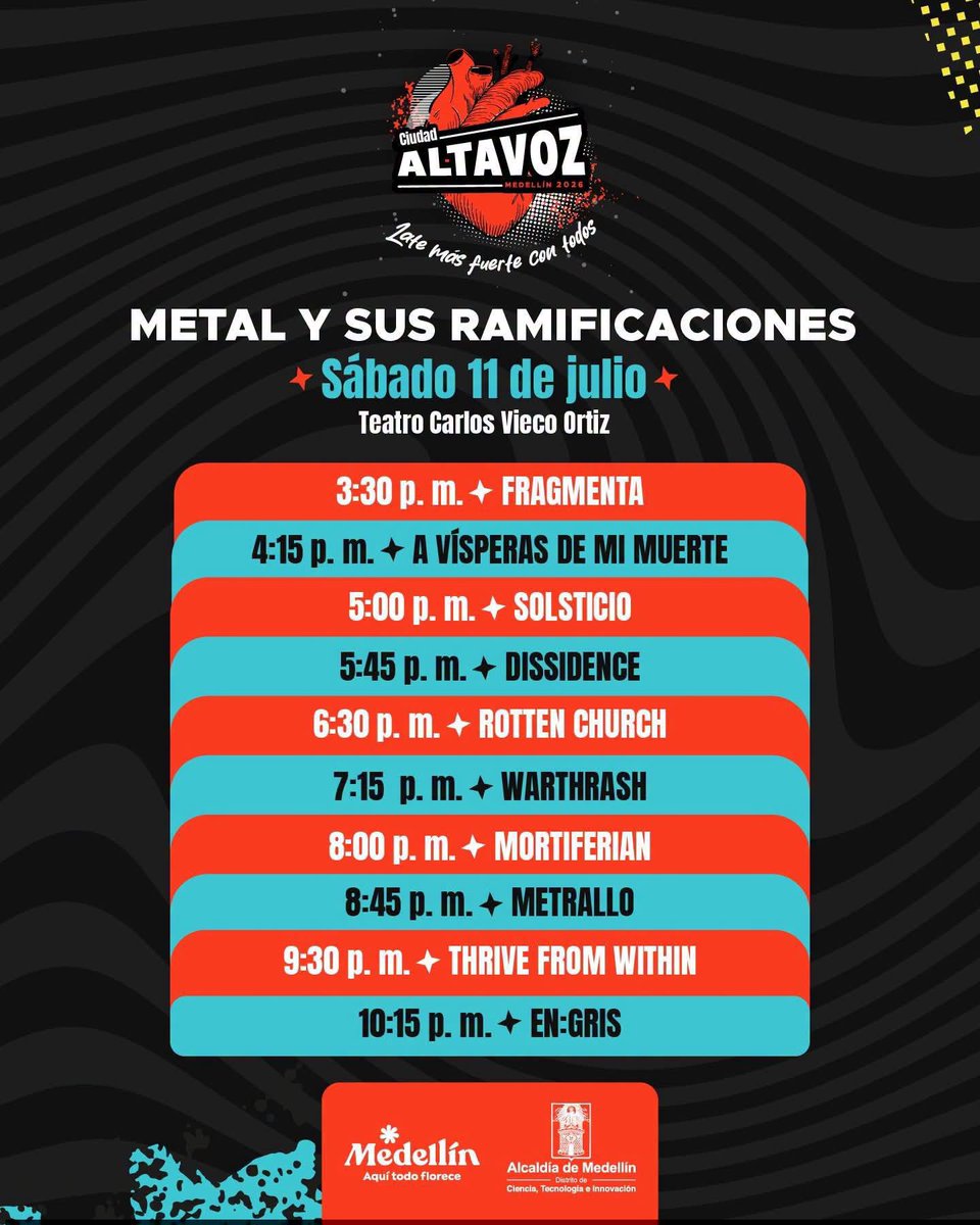 cavernetrock's tweet photo. #CavernetRock Sábado 11 de Julio en MEDELLÍN.

Entrada Libre. https://t.co/kNXK6HvLLP
