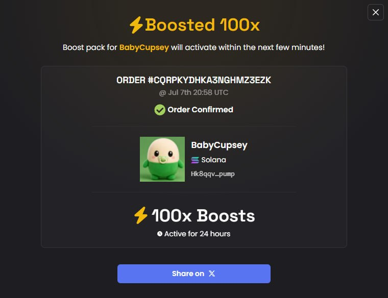 babycupsey_'s tweet photo. 100x Dexscreener Boost is now PAID for BabyCupsey!

https://t.co/9cnFmylTjP https://t.co/2xJSvqMLDk