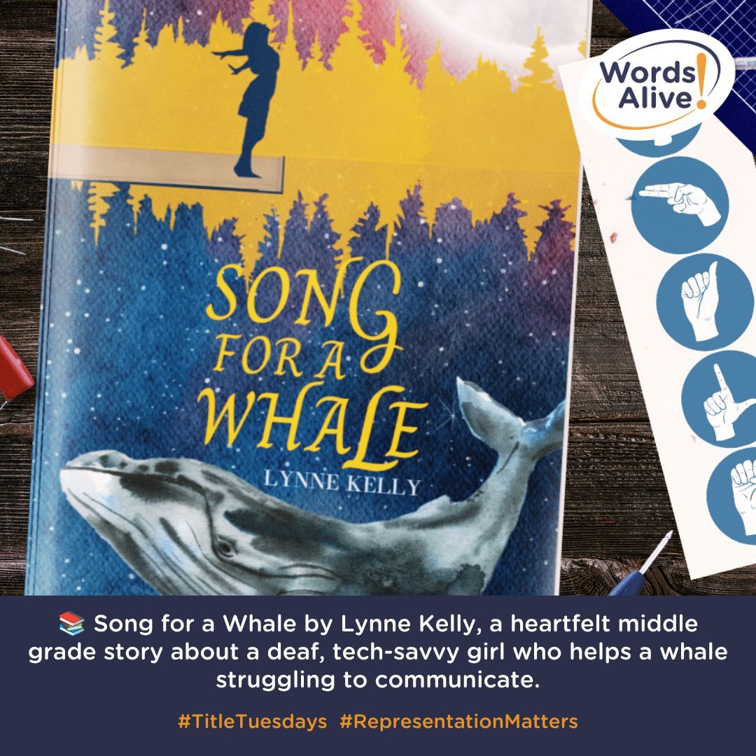 WordsAliveSD's tweet photo. ๐ #TitleTuesday: Our Adolescent Book Group loved Song for a Whale by Lynne Kellyโa heartfelt middle grade story about a deaf, tech-savvy girl who helps a whale struggling to communicate. A beautiful read about connection, communication, and finding your voice. ๐ #WordsAlive https://t.co/PE8ibva5Rg