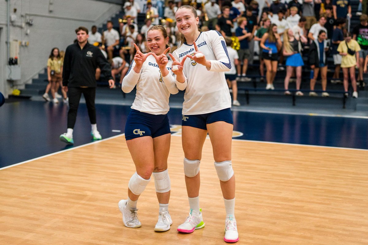 GTVolleyball's tweet photo. Celebrating the game that makes O'Keefe come alive! 

Happy World Volleyball Day 🏐💛

#StingEm × #PointTech 🐝 https://t.co/OvEa4UMeHL