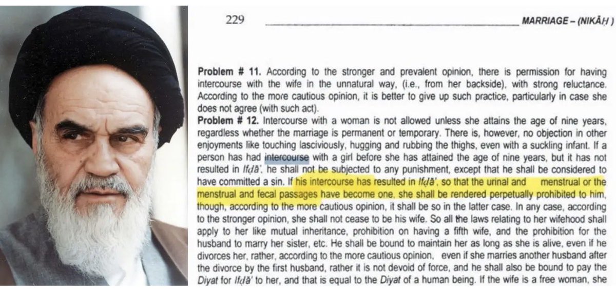LauraLoomer's tweet photo. I went to India to speak at a conference for @IndiaToday where I blasted Islam and spoke about what a death cult it is. 

Khamenei *was* a Muslim who defended child rape, along with Ayatollah Ruhollah Khomeini. What are you even talking about you rat faced communist traitor? 

The passage below comes from Ayatollah Khomeini's official Islamic law manual, Tahrir al-Wasilah on Nikah.

In the passage, Khomeini outlines rulings that permit sex with minors and sets the legal framework that allowed for marriage of girls as young as nine years old in Iran after the 1979 Islamic Revolution in Iran. 

Khomeini, like most Muslim men and the fake prophet Mohammed, was a pedophile who justified raping 9 year old girls. Khamenei fully supported these teachings because he was also likely a pedophile. 

Ayatollah Ali Khamenei was a staunch supporter of Ayatollah Ruhollah Khomeini. He was an ardent advocate for Khomeini's Islamic Revolution and helped organize its new military structures. Because of his loyalty, Khomeini appointed him to key leadership roles and backed him to become Iran's president in 1981.

@MaxBlumenthal, You’re a shill for Islam and communism and I hope you’re raided in a heavily armed raid by the @FBI at 5 am and that @SecRubio strips you of your passport for aiding the Iranian regime as they chant Death to America. 

I hope @SecScottBessent investigates how you paid for your trip to Iran, or if it was given to you by Iran and IRGC supporters so you are charged and prosecuted for possible sanctions violations.