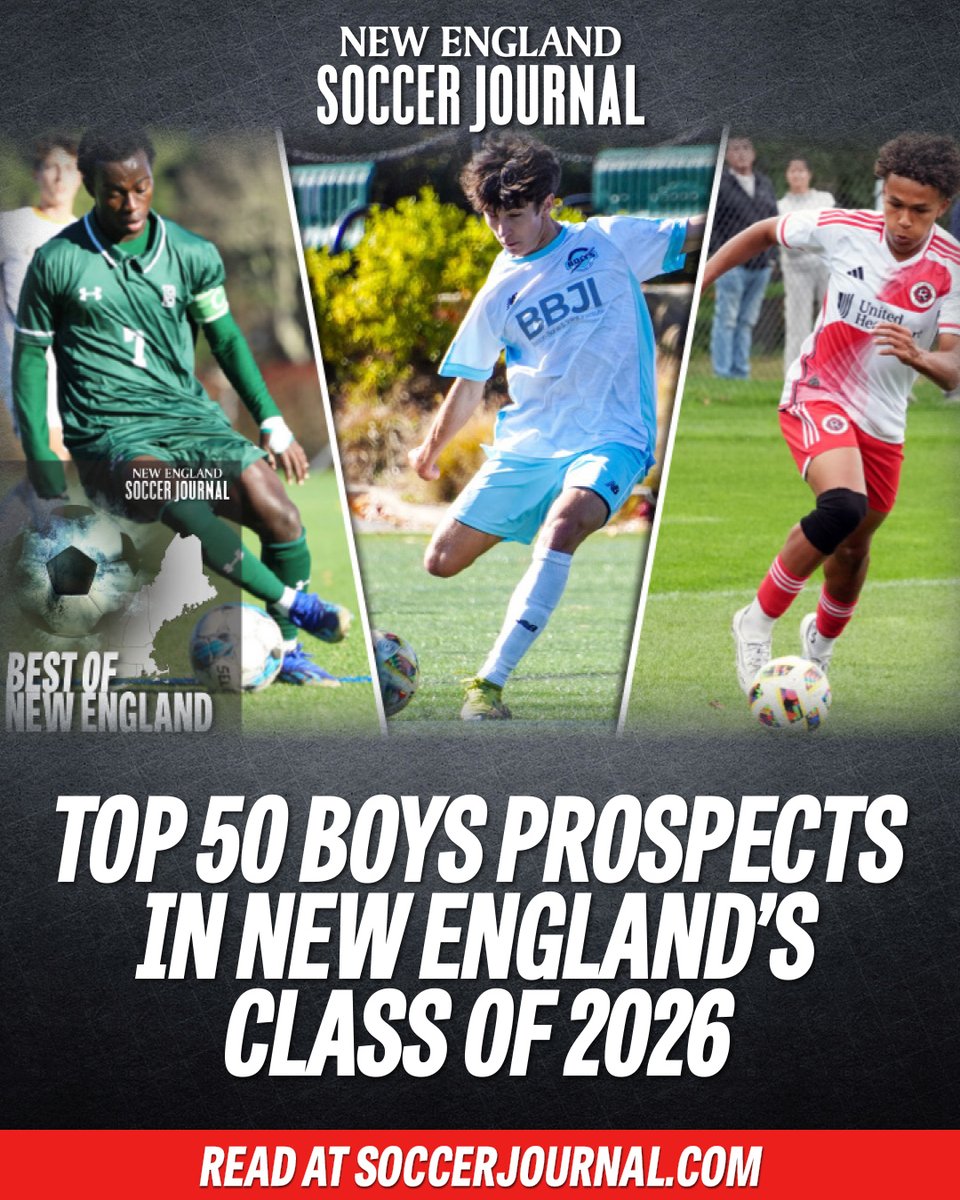 NESoccerJournal's tweet photo. It’s time to say goodbye to the Class of 2026.

To kick off the second edition of our Best of New England Top 50 series, we’re re-ranking the 2026s for the final time.

🔗: https://t.co/bqC3urv8FD https://t.co/jOiP0LDx4p