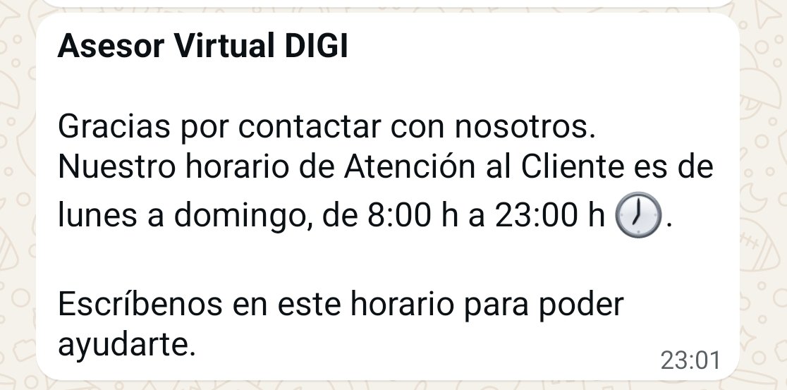 AlcalaMaria's tweet photo. @digimobil_es @Joam280 Desde las 9 esperando que me atiendan y ahora me mandan que ya están fuera de horario.#digimobilimpresentables https://t.co/FvSWcrddPB