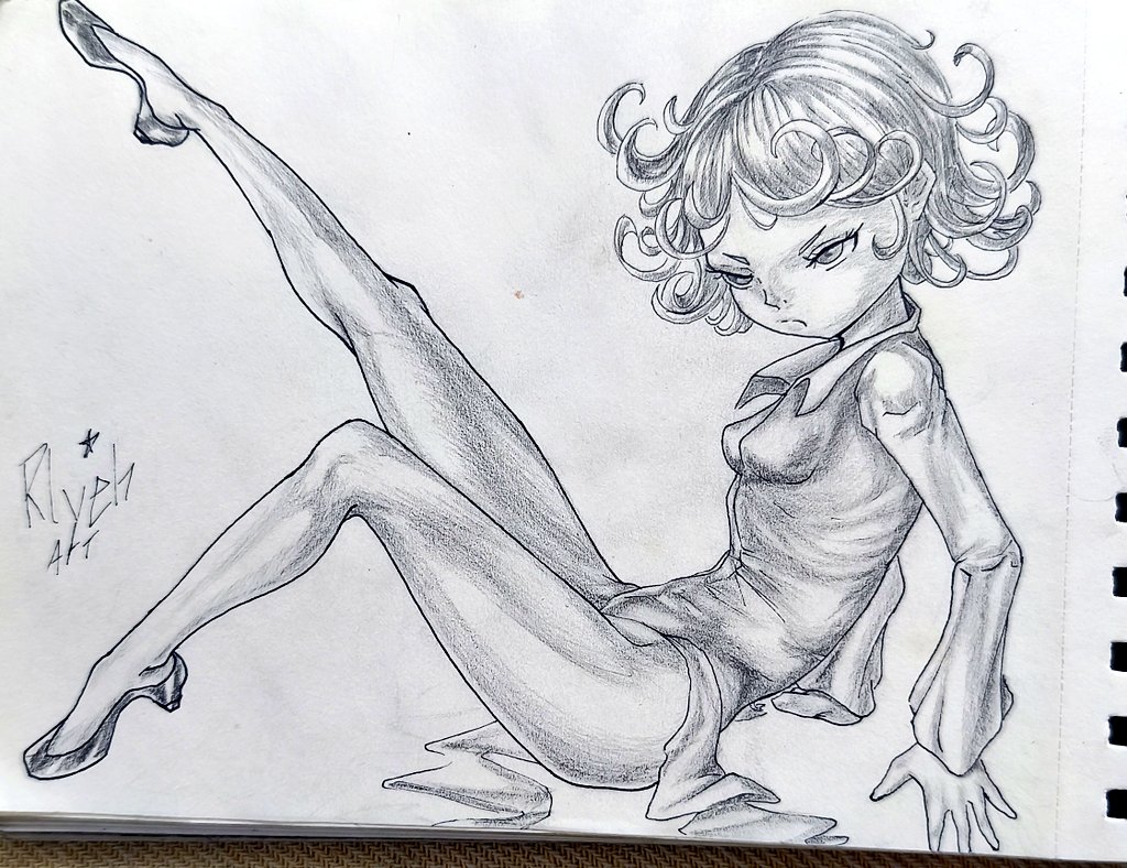 Rlyeh_Art's tweet photo. Entintando y sombreando, Tatsumaki 💚🫶🏼

Se que se puede mejorar el sombreado pero solo traía un lápiz conmigo xD 🤙🏼 https://t.co/YchsqLxRJK