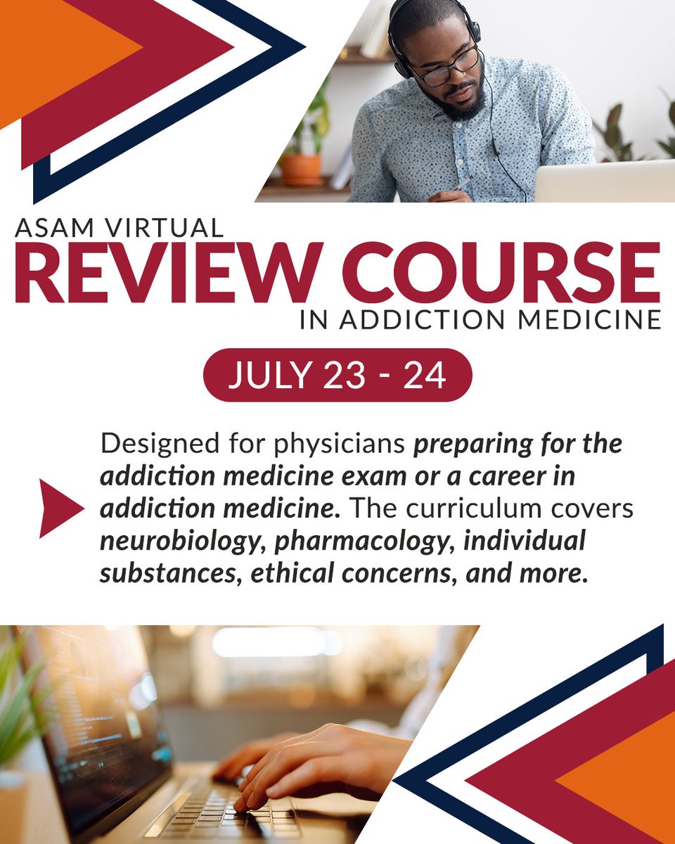 ASAMorg's tweet photo. There's still time to register and save on Early Bird pricing until 7/9 >> https://t.co/Mx9i8kV1p6

#ASAM #ReviewCourse #AddictionMedicine #AddictionTreatment https://t.co/TMThPBQO4g