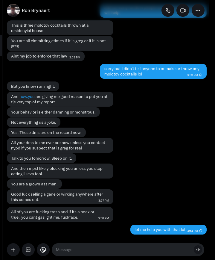 DreidelAssassin's tweet photo. Good luck with that one Ron, not interested in being involved in any of that, make sure to let "the record" show. https://t.co/Kyh7kVNOhj