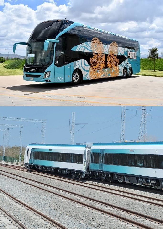 EmilioVallejoRL's tweet photo. El propio Director del Tren Maya admitió que no han recibido el turismo mundialista que tenían contemplado. Los extranjeros no lo pelaron 🤡

¡Era previsible! Tienes dos opciones para recorrer la Riviera Maya:

Uno es el Volvo 9800 Doble Piso. Galardonado como el autobús más seguro del mundo, orgullosamente diseñado y fabricado en México sin un peso de costo al contribuyente. Al contrario, Volvo Buses México genera miles de empleos y desarrollo industrial.

Cuenta con todo lo necesario para un viaje de lujo: Empezando por cómodos asientos, superiores a los de muchas aerolíneas, equipados con un sistema de entretenimiento individual cargado con películas, juegos y música. En menos de dos horas estás en tu destino disfrutando de la playa. Por cierto, en su recorrido no pone en peligro la fauna endémica de la región.

Por otro lado tenemos al #TrenMaya.

A diferencia del Volvo, que cuenta con tecnología Euro V o Euro VI que reduce las emisiones contaminantes, esta locomotora te la prometieron eléctrica y te la entregaron diésel. Claro, el dióxido de carbono a la atmósfera es un juego de niños si lo comparamos con el brutal ecocidio al construir un tren en medio de uno de los ecosistemas con mayor biodiversidad del mundo.

Serán horas y horas de aburrimiento, ya que harás decenas de escalas en el trayecto y el único aliciente serán los alimentos. Solamente en el nivel de servicio más costoso contarás con las amenidades que el autobús te ofrece a un precio mucho menor.

Por si fuera poco, el Tren Maya lo construyó y será operado por el Gobierno al que se le cayó la Línea 12 del metro capitalino. Decenas de expertos en la materia han señalado el peligro de varios tramos que se asientan sobre cenotes, cavernas, ríos subterráneos y cuevas, sin mencionar la pésima calidad del balastro, cortesía de la corrupción de los hijos de @lopezobrador_. El Tren Maya es un pase directo al Xibalbá, el inframundo maya.

Ahora dime, ¿A cuál te subirías?