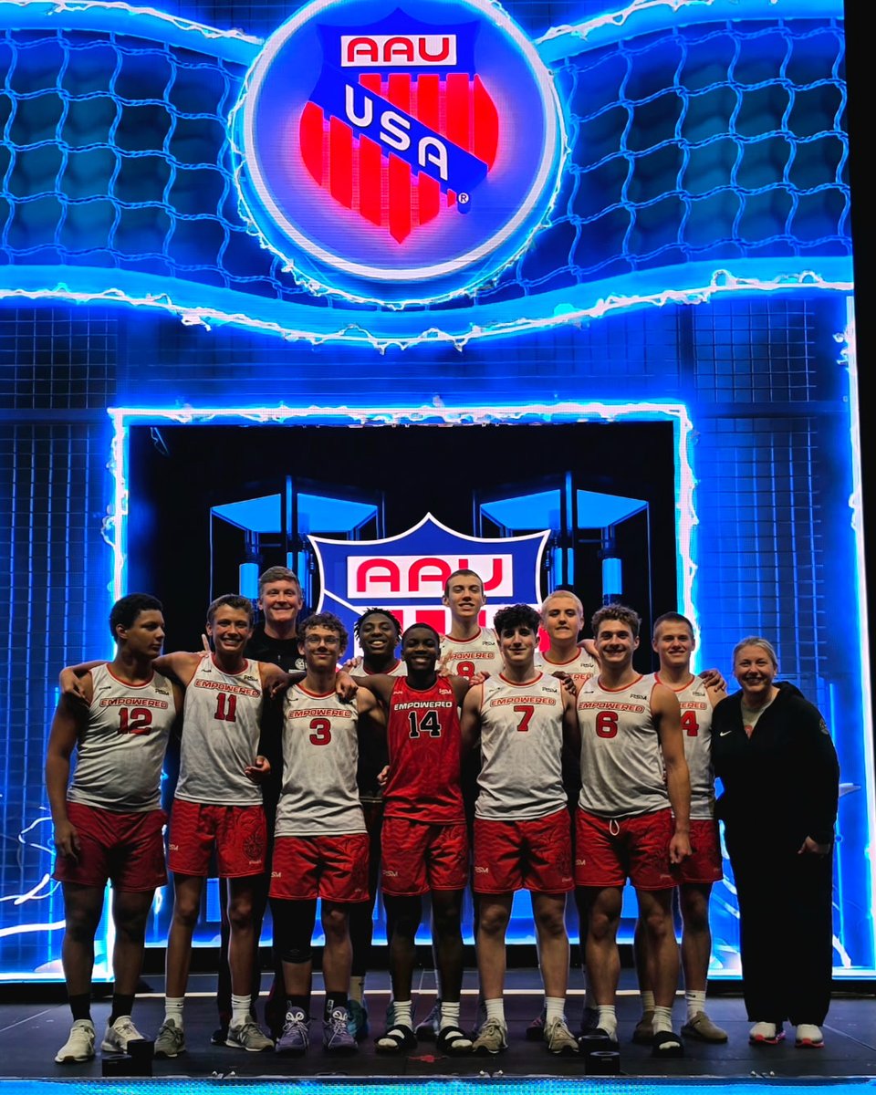 EmpoweredVball's tweet photo. ๐ Congrats to our Empowered Boys 16 Black on an incredible 5th-place finish at the AAU Boys National Volleyball Championships!
๐Special shoutout to Hunter Lutton for earning AAU All-American honors! ๐
#EmpoweredVolleyball #AAUNationals #BoysVolleyball #AllAmerican https://t.co/ODPoUnDV0S