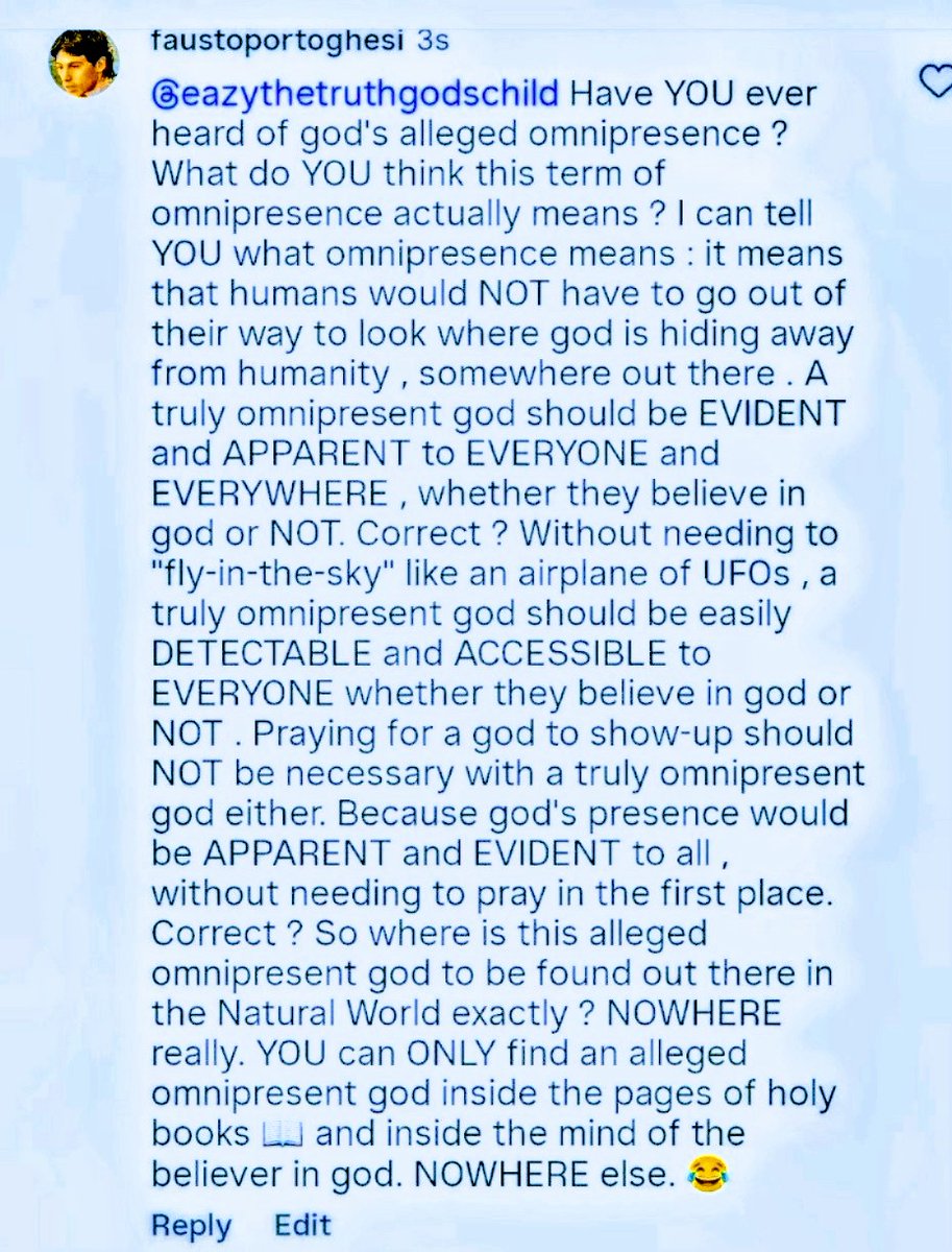 Sport76586's tweet photo. @UgoCannon All gods are FALSE and FICTIONAL. And YOU can prove it too. Here is how ! 😉👇 https://t.co/JrNhRDTVlu