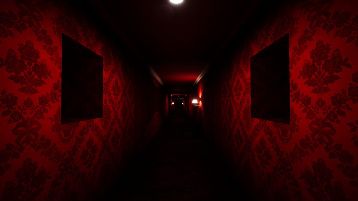 Kote09's tweet photo. This is my backrooms 

(from my horror game MIND CORRIDORS: Paroniria) https://t.co/4OoMiLPCCh