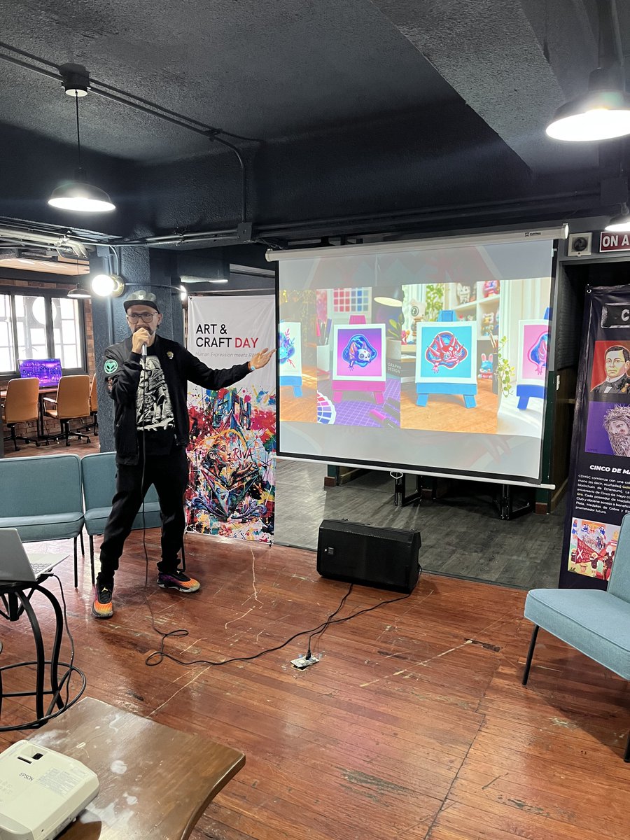 holaNFT's tweet photo. Algunos de los artistas en Art &amp; Craft Day 🎨✨

Así arranca la semana de eventos de @ETHCincoDeMayo 2026 en CDMX.

@mocre_dis @Dencyborg @sohobiit @0xMomo https://t.co/E8oDvxQjwM