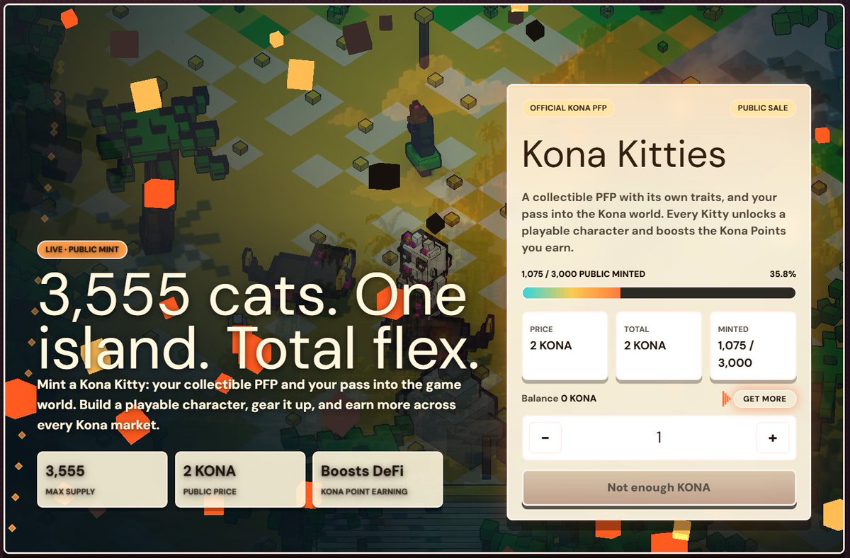 erichammer_kp's tweet photo. Today only ... get your Kona Kitty NFT for 35% off yesterday's price!!! @KonaDeFi 

https://t.co/wrNofwE483 https://t.co/lGJ4MgxjjR