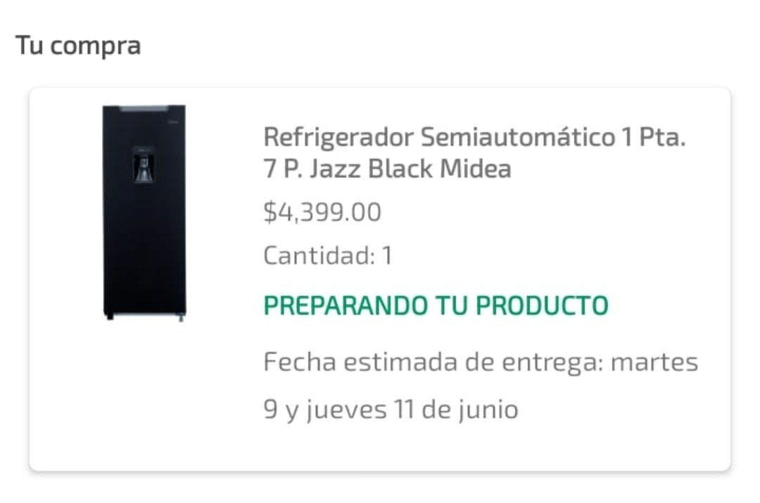 FitzStardust's tweet photo. @searsmexico @Profeco está tienda me tiene esperando desde el día de mi compra 01/06/2026 la entrega de un refrigerador que tenía entrega programada entre el 9 y 11 de junio, y su servicio al cliente que es una IA no resuelve nada. https://t.co/cK6D0T8r1p