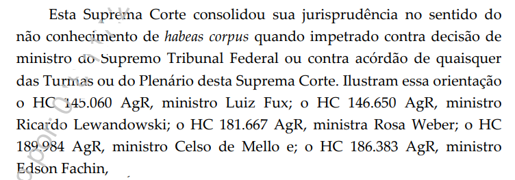 mizaelizidoro's tweet photo. Em outras palavras, quem for preso por decisão ilegal de um ministro do STF não tem nem sequer direito a habeas corpus (uns acreditam que isso é típico de um estado de exceção):