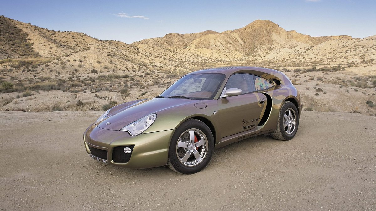 CarSighting's tweet photo. In the category of cars you didn't need to see today, here's the Rinspeed Bedouin. A 996 built to grab your morning baguette in the middle of the desert https://t.co/dwRzCV9ILN