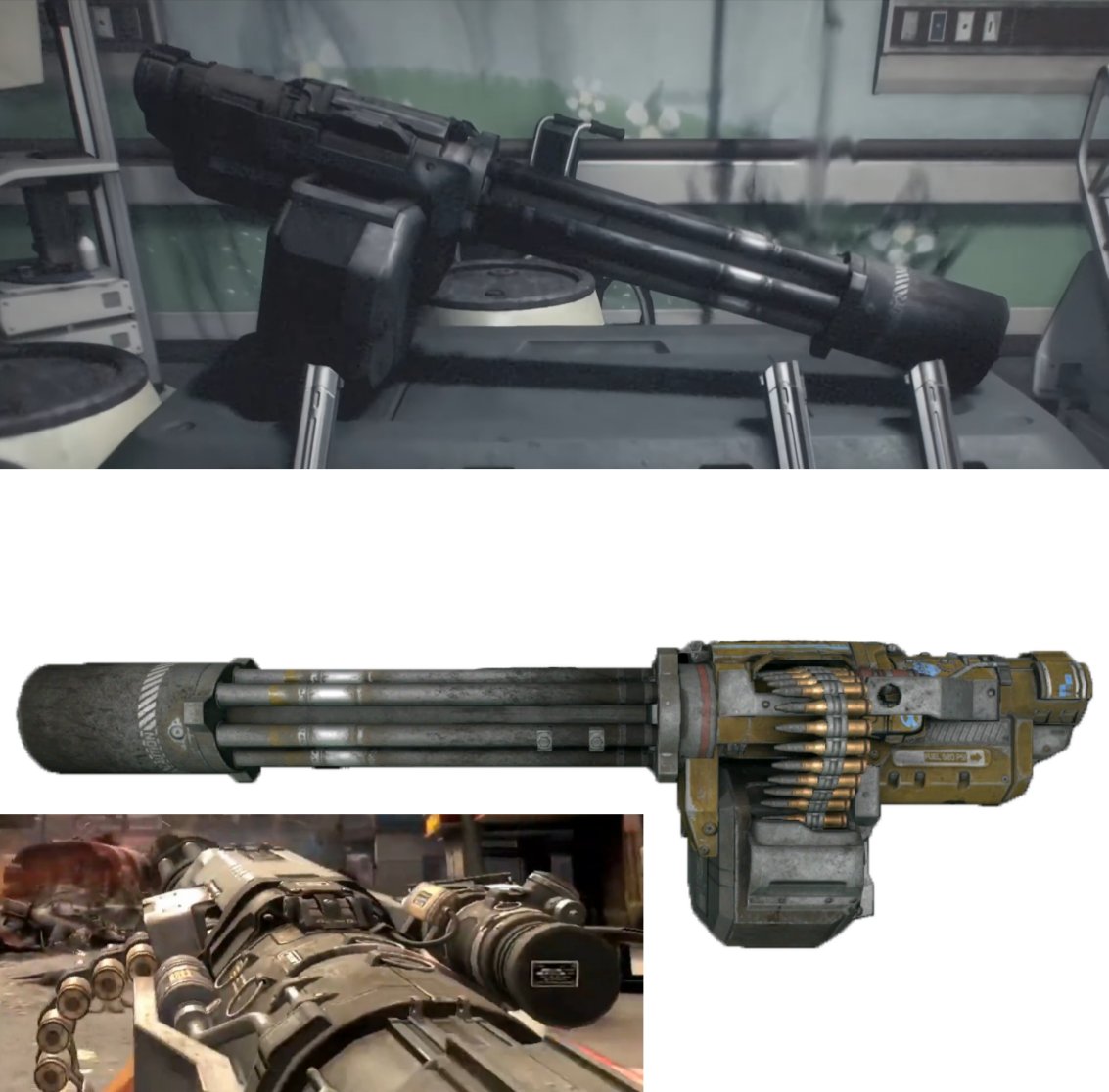SeanVSOfficial's tweet photo. It looks like id Software interestingly reused a weapon model asset from the cancelled DOOM 4 for DOOM The Dark Ages: Revelations DLC (specifically one of the Flynn Taggart flashback sequences): https://t.co/ApWUDDhNzS