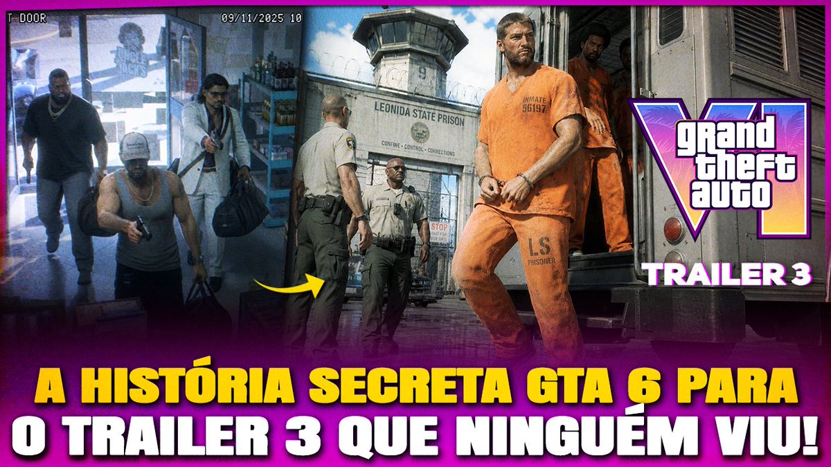 Noberto_Gamer's tweet photo. ⚠️VÍDEO NOVOO, SEGUNDO DO DIA E TA ABSURDO!

🚨DETALHES HISTÓRIA do TRAILER 3 GTA 6 na DESCRIÇÃO OFICIAL da ROCKSTAR, O ENREDO SOMBRIO PERFEITO! 🔥🤯

VEM VEEEER: https://t.co/JqlnX88NRT

#GTA6 #GTA6Trailer3 #GTA6História #RockstarGames https://t.co/zUBtFga1Pj