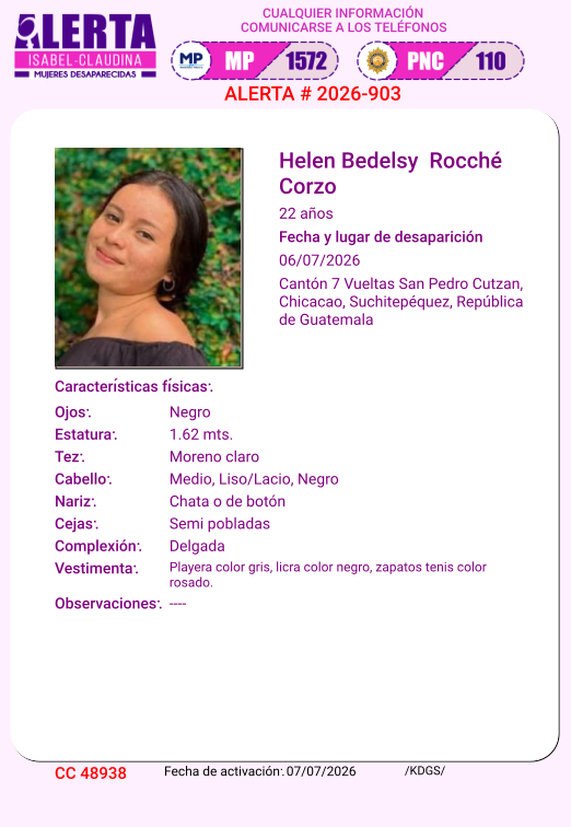 Alerta Isabel Claudina 🇬🇹 tweet media