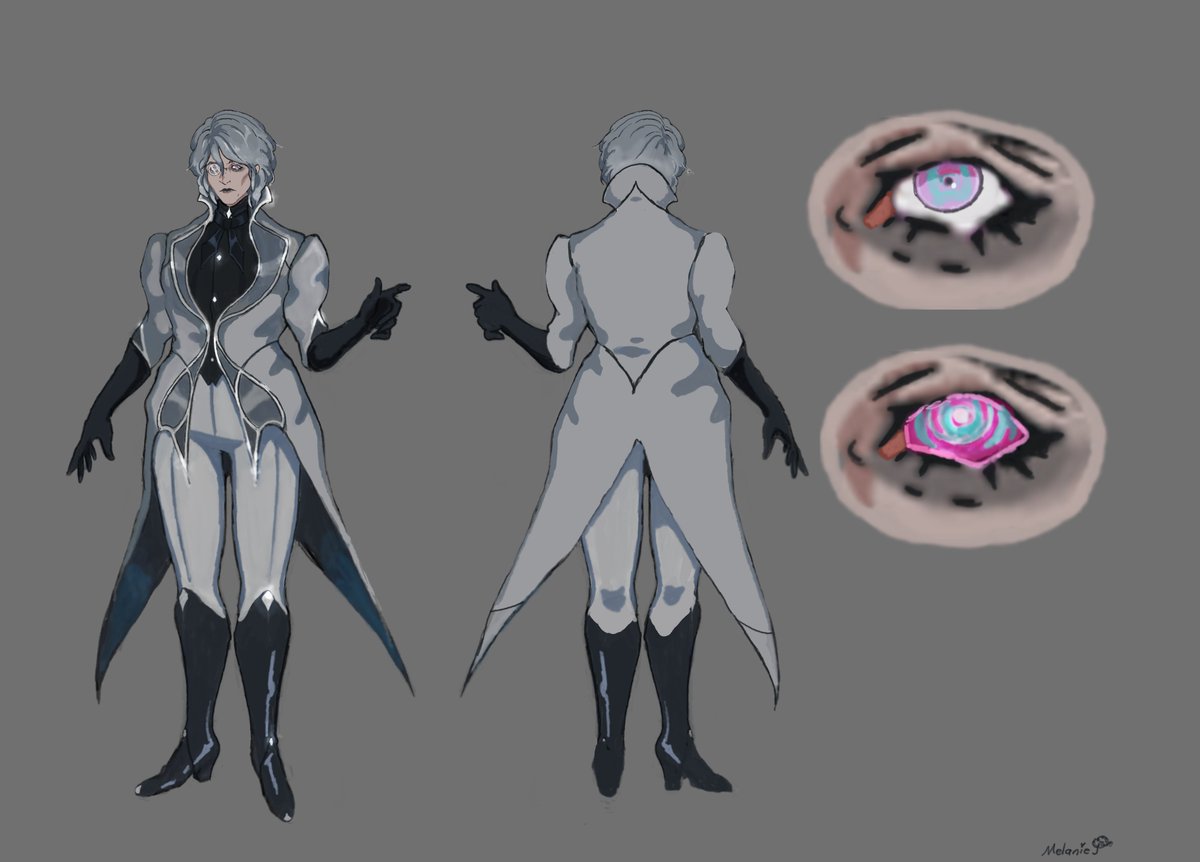 MagentaMelanie's tweet photo. Tried my hand awhile back at my own rendition of Aeon if he appeared in Netflixvania! Be pretty damn scary if the Infinite Corridor was a living, breathing person 🤗🤍🩶🖤#aeoncastlevania #castlevanianocturne #netflixvania https://t.co/CS0NXDTE7w