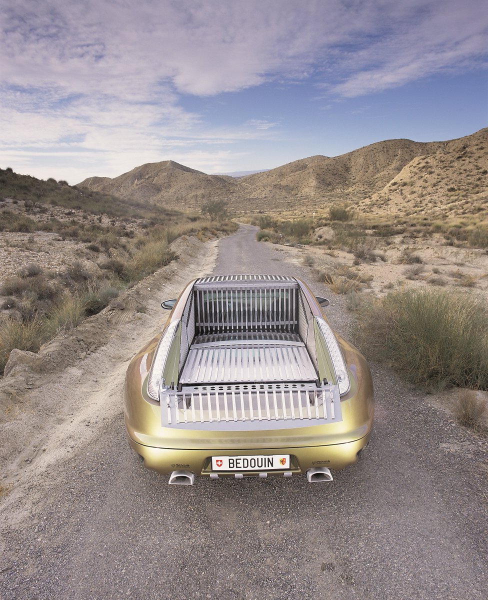 CarSighting's tweet photo. In the category of cars you didn't need to see today, here's the Rinspeed Bedouin. A 996 built to grab your morning baguette in the middle of the desert https://t.co/dwRzCV9ILN