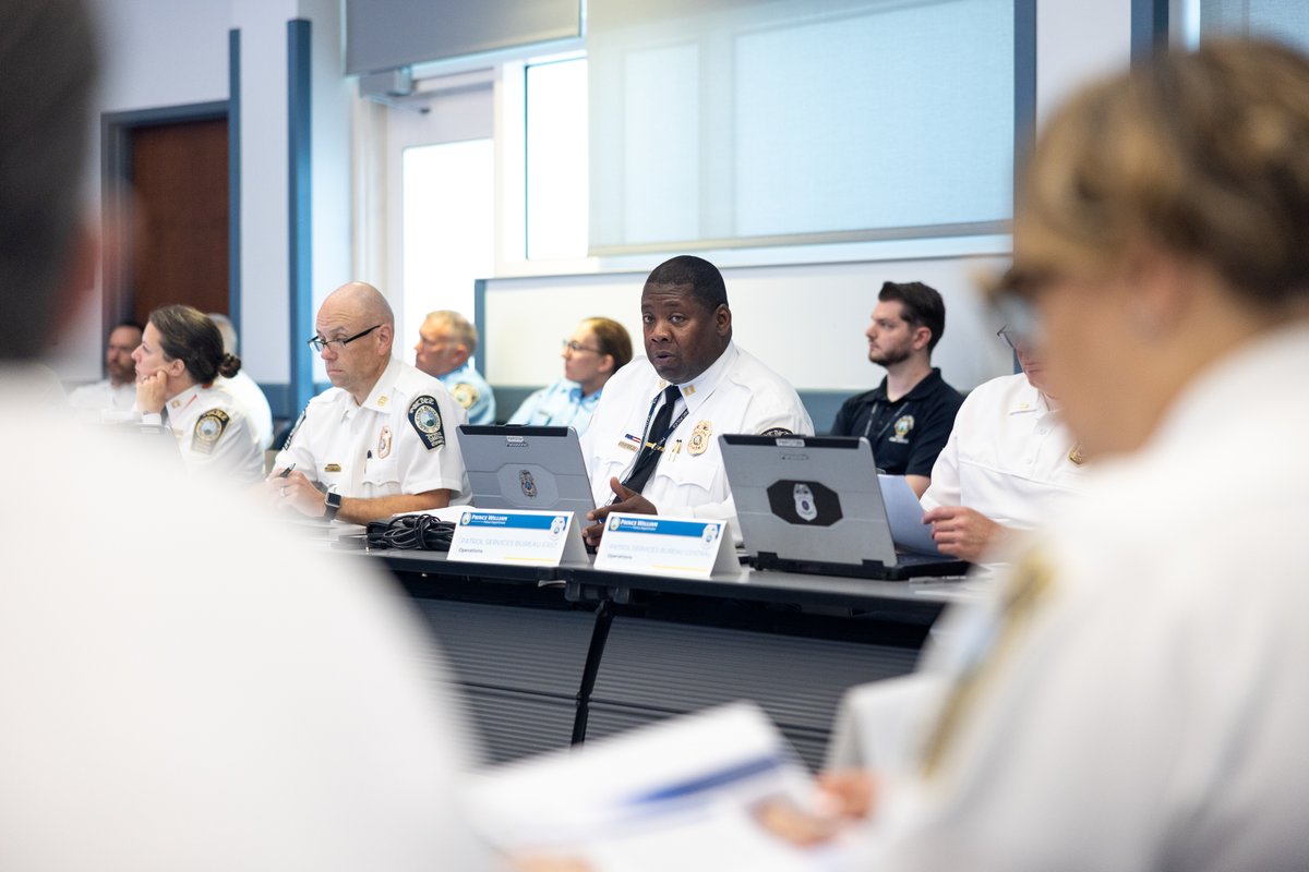 PWCPolice's tweet photo. Here’s a rare behind-the scenes look at our department leadership’s crime briefing. Its more than showing charts and numbers—these meet ups are essential for our growth, accountability, and proactive community care. We serve and rely on our greatest asset: our people. https://t.co/gQPt9MB1ZE