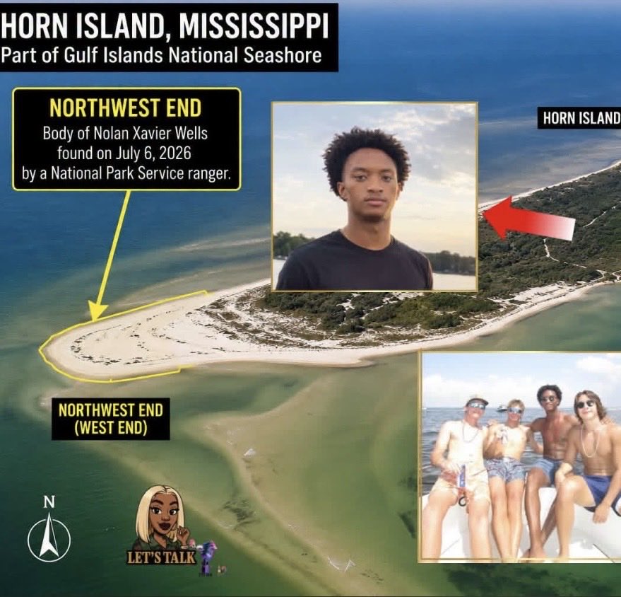 ShynesShyne777's tweet photo. Yes, the Nolan wells body  was found in the same general area where he was last seen with Katie (northwest/north end of the island). A park ranger located Nolan in water just offshore from the northwestern tip So how Katie assumed he was back with friend when she left him there https://t.co/GJDof8mH15