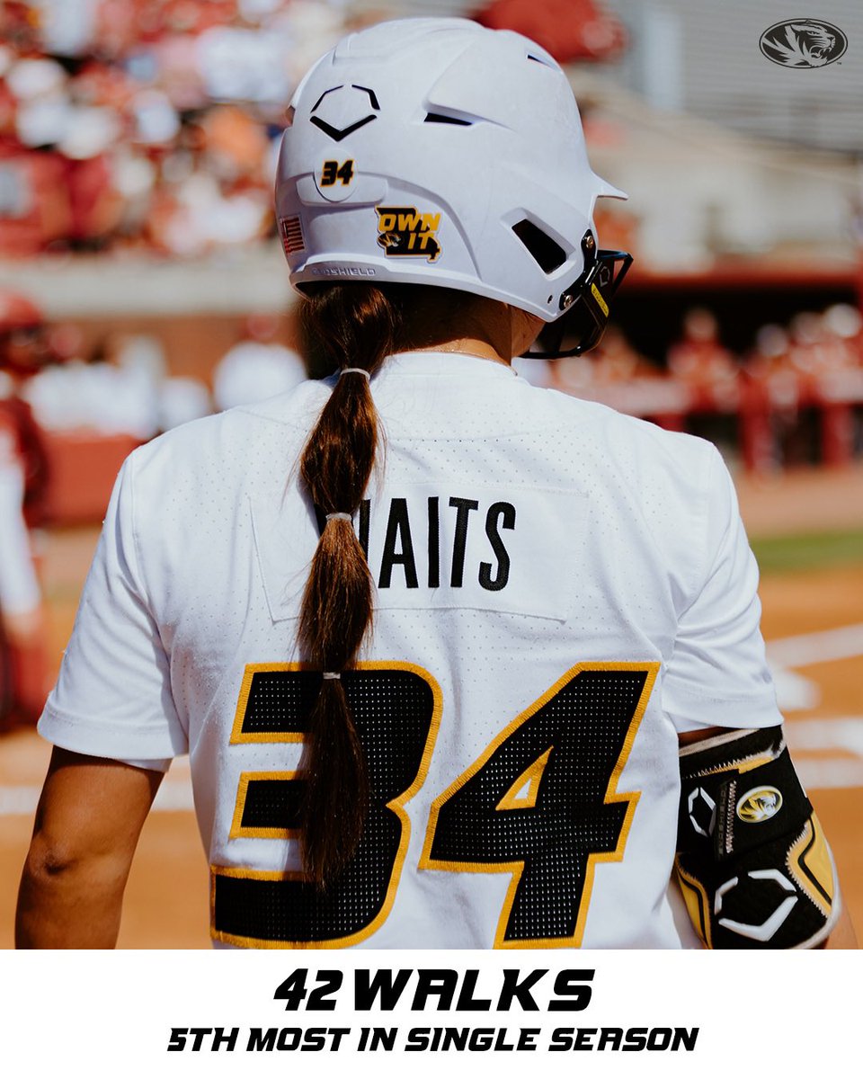 MizzouSoftball's tweet photo. “Walk Graphics Are Boring 🥱” 

Ft @AddyWaits 

#MIZ 🐯🥎 | #OwnIt https://t.co/BcnkCFlTNt