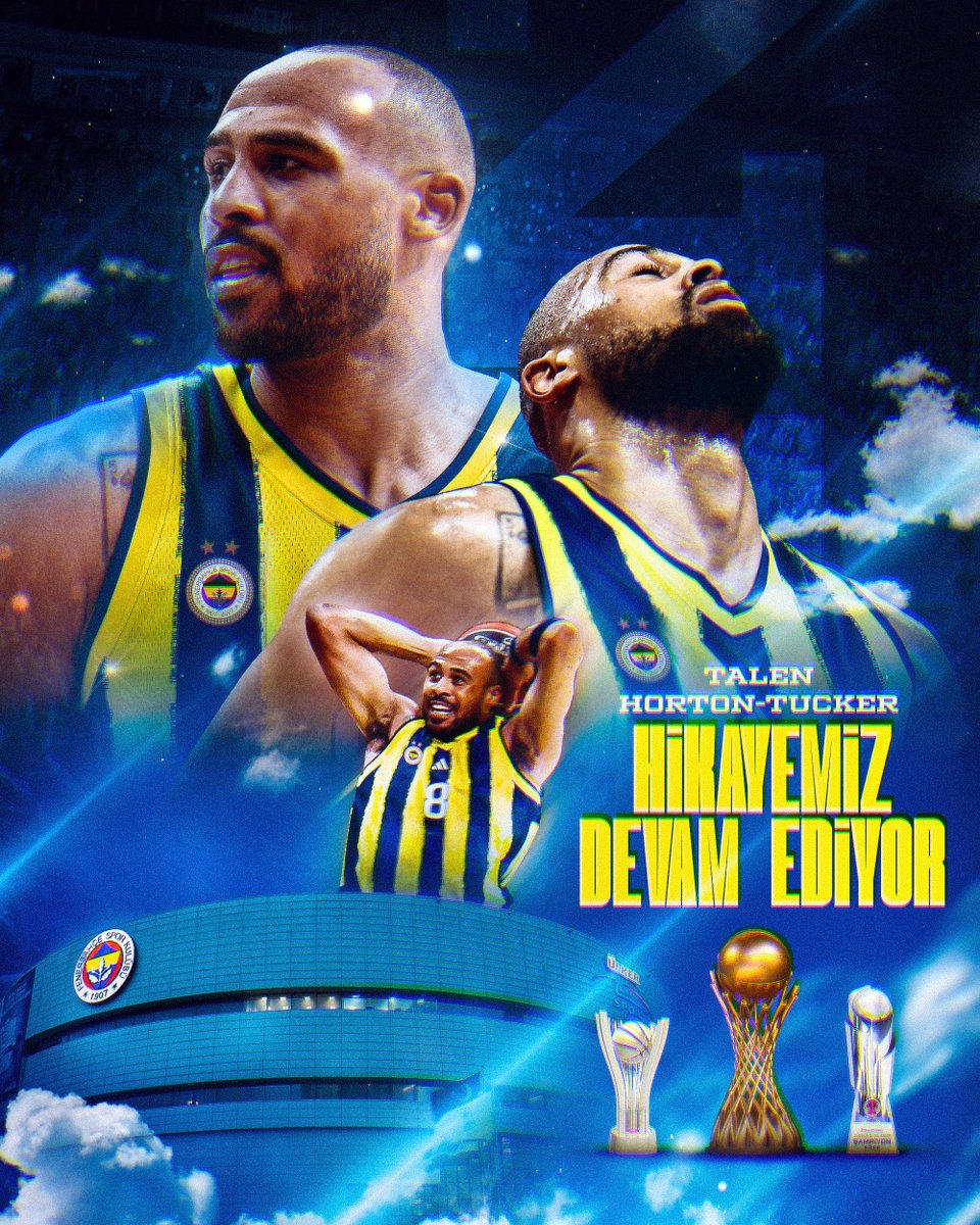 FBBasketbol's tweet photo. Talen Horton-Tucker, 2026-27 sezonunda da Fenerbahçe'de! 💛💙
@Thortontucker 

Talen Horton-Tucker, 2026-27 sezonunda da Fenerbahçe Erkek Basketbol Takımımızın formasını giymeye devam edecek.

2025-26 sezonunda takımımızın en önemli skor opsiyonlarından biri olan Amerikalı oyuncu, EuroLeague'deki ilk sezonunda 41 karşılaşmada forma giyerek 15,7 sayı, 3,8 ribaund ve 2,2 asist ortalamaları yakaladı. Gösterdiği performansla All-EuroLeague İkinci Takımına seçilen Horton-Tucker, takımımızın Final Four başarısında da önemli pay sahibi oldu. Birleşik Amerikalı sporcumuz, ekibimizin şampiyonluğa ulaştığı Türkiye Sigorta Basketbol Süper Ligi 2025-26 sezonunda 31 maçta süre alarak 13,2 sayı, 3,4 ribaund, 3,0 asist ortalamaları tutturdu. Talen, sezonu ayrıca Cumhurbaşkanlığı Kupası ve Türkiye Kupası şampiyonluklarıyla tamamladı.

Yeni sezonda da sarı lacivertli formamız altında mücadele edecek olan Talen Horton-Tucker'a başarılarla dolu bir sezon diliyoruz.

#YellowLegacy