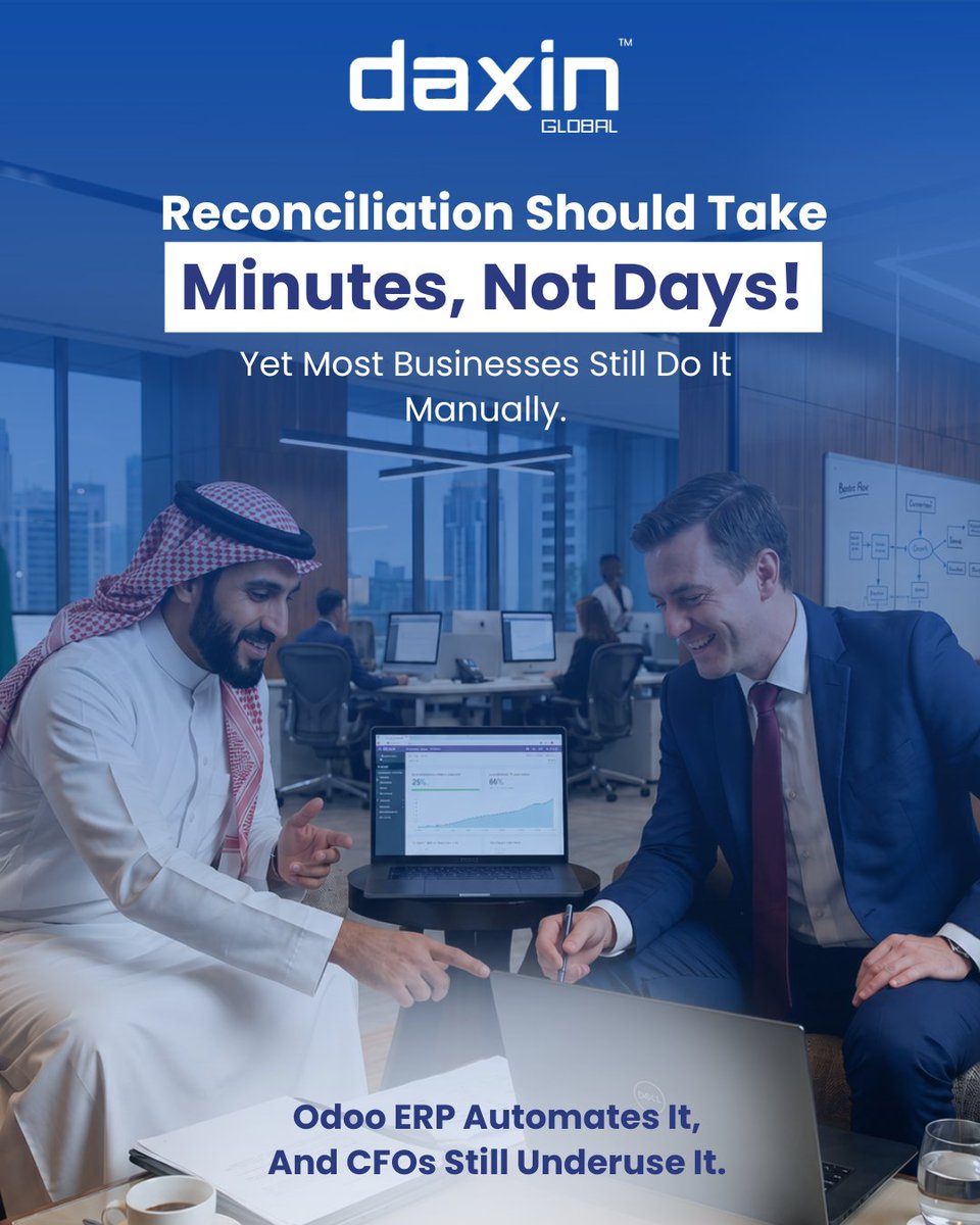 daxinuae's tweet photo. Manual bank reconciliation slows finance teams and increases the risk of errors.
With Odoo ERP, automate transaction matching, improve accuracy, & gain faster financial insights.
Ready to simplify your finance operations?
🌐 https://t.co/8bdDjL0FX3
#OdooERP #FinanceAutomation https://t.co/dhQ15if5vO