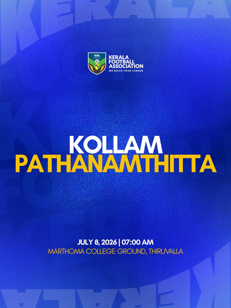 keralafa's tweet photo. โฝ Matchday 3 Fixtures! โฝ
The action heats up tomorrow at the Marthoma College Ground, Thiruvalla for the KFA Sub Junior Girls IDSC 2026-27.
Here is the full schedule for July 8, 2026:
Set your reminders! Which district are you cheering for? ๐ฅ๐
#KeralaFootball #KFA https://t.co/YRk6UogtqA