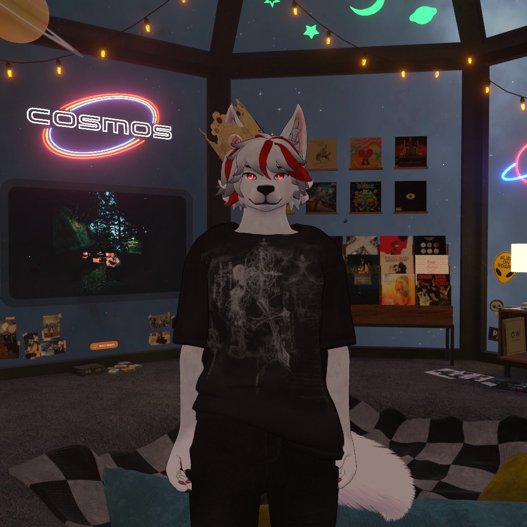 Lifthen's tweet photo. I’ve been experimenting with some new toggles—one turns off my outlines, and another changes my shirt into a short-sleeve version #vrchat #vrchatavatar https://t.co/tX3l64gkS1