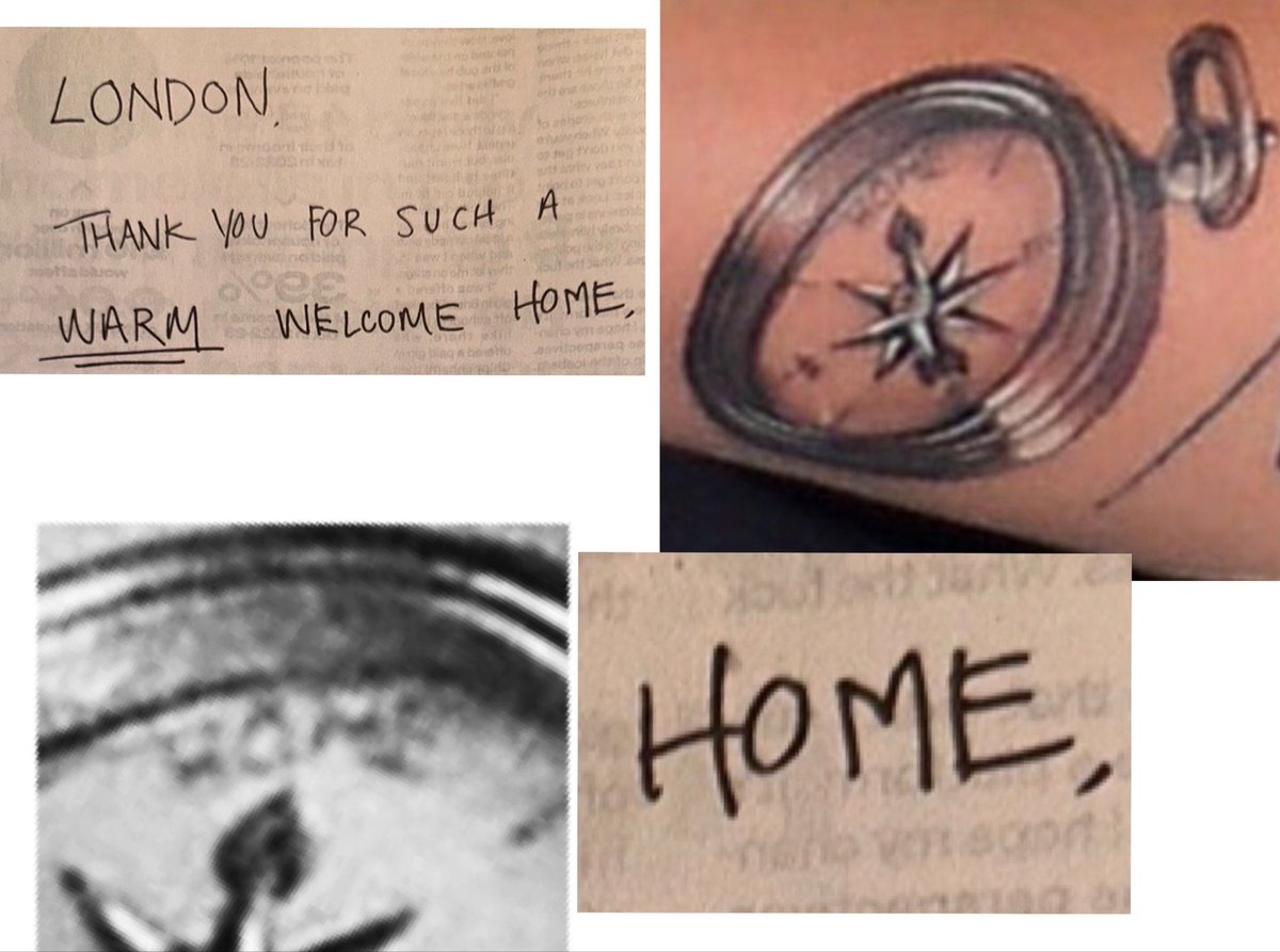 larrytsjwaffle's tweet photo. 🖋️Harry’s writing.                        🧭 Lou’s tattoo https://t.co/xWfB5edzyO
