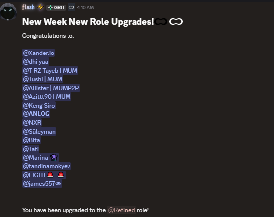 Rubel_parvez123's tweet photo. Huge congratulations to the new batch of legends who locked in their @Refined role upgrade this week! 

Shoutout to @Xander.io, @dhi yaa, @T RZ Tayeb, @Tushi, and everyone else who made it to the list! Your hard work and grinding for the community are completely paying off. 

My name might have missed the cut this round, but the hustle to support the Universal Data Acceleration Network never stops. Keeping the nodes running, spreading the word, and diving deeper into RLNC & DeRAM every single day. 

My time will come soon! Until then, let's keep pushing the boundaries together with @get_optimum.