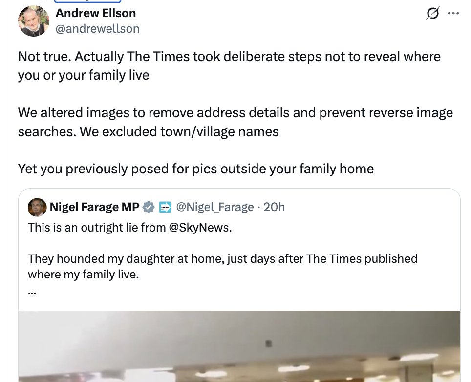 alexmassie's tweet photo. Just putting this out here for all the doubters. 
And it's true: If you do a reverse image search on the photo published by The Times... it does not tell you where the house is. Not even what town or village it is in. https://t.co/ZE4n2Lj6sw